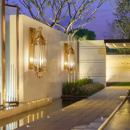 Copper Wall Sconce for Outdoor Entrances with IP65 Waterproof Rating in Two Sizes