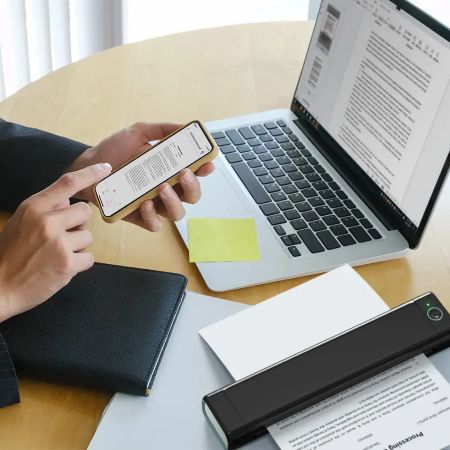 Portable Wireless Thermal Printer for A4 Pages with No Ink Needed in Four Colors