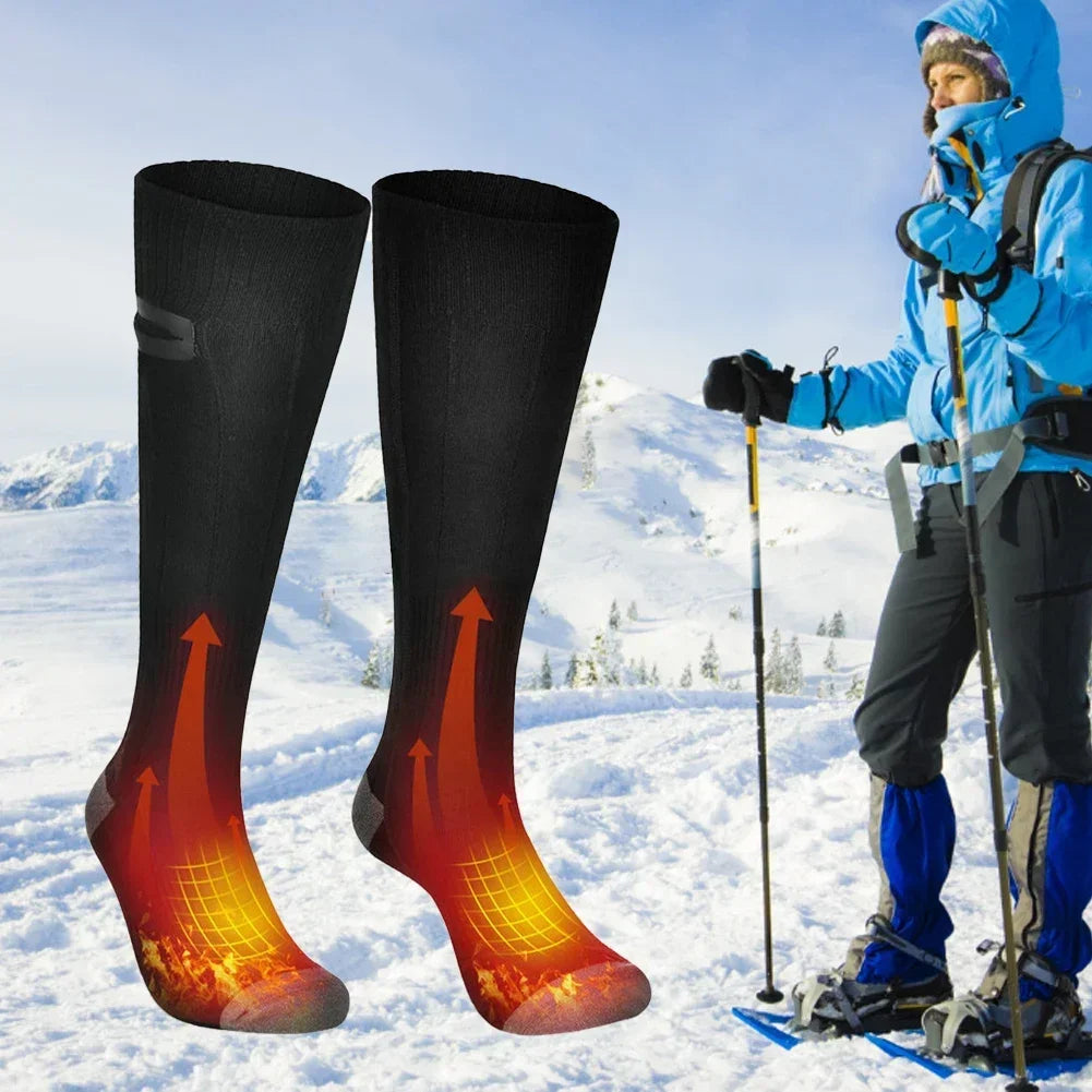 Heated Socks with Spiral Wire System and Three Temperature Settings, 10-Hour Battery