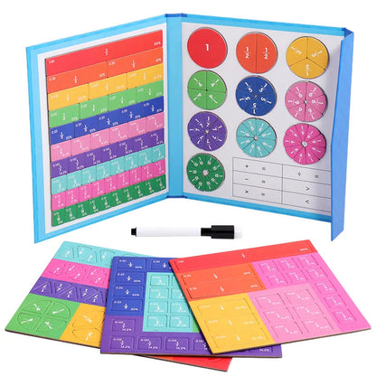 Fraction Learning Book with Magnetic Pieces and Visual Color Display