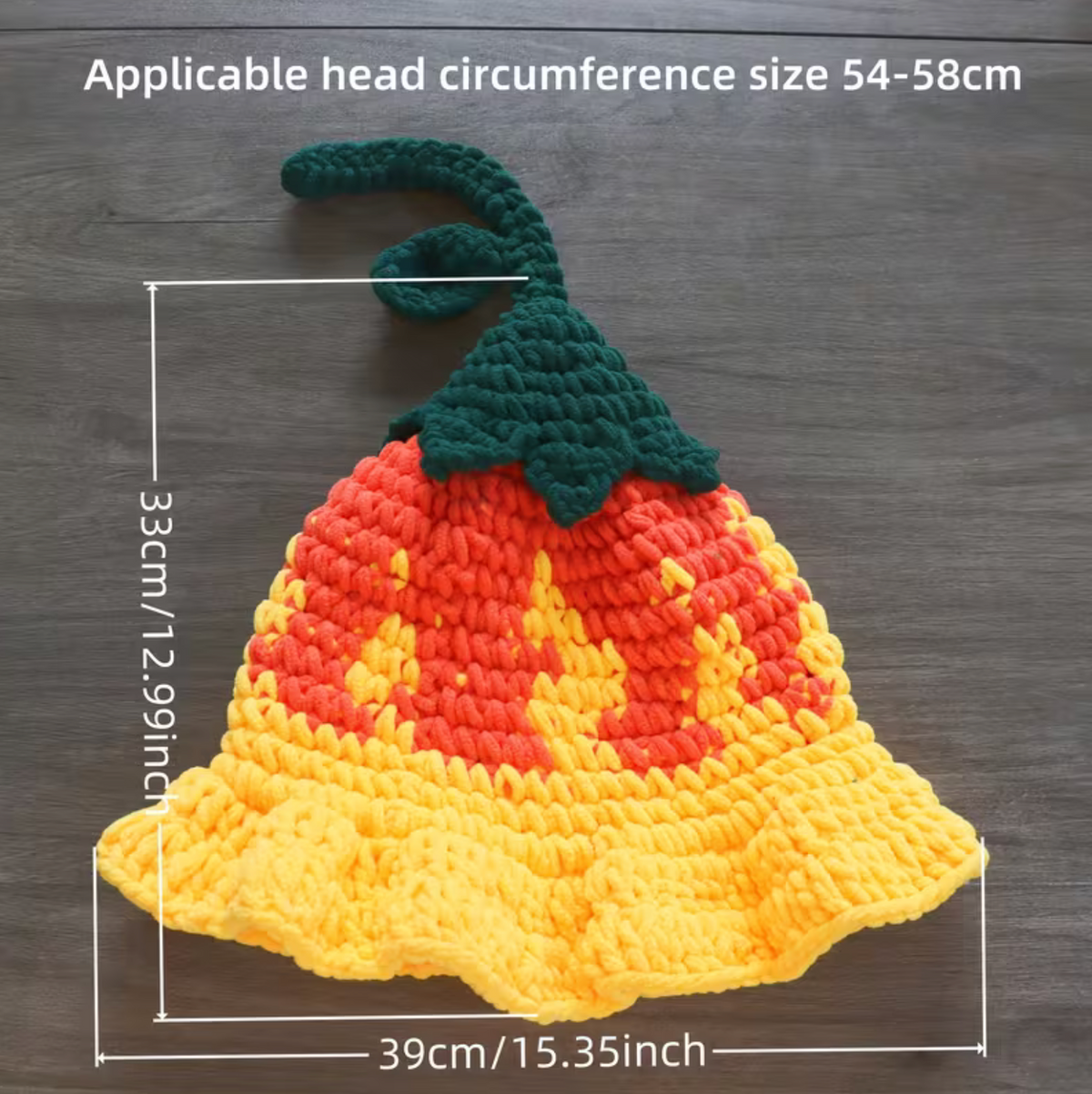 Handmade Crochet Wizard Hat with Flower Stitching and Tall Pointed Cone, Three Colors