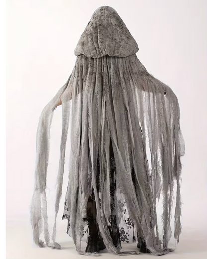 Hooded Witch Reaper Cloak with Full Coverage for Halloween