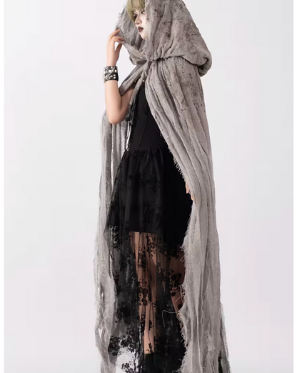 Hooded Witch Reaper Cloak with Full Coverage for Halloween