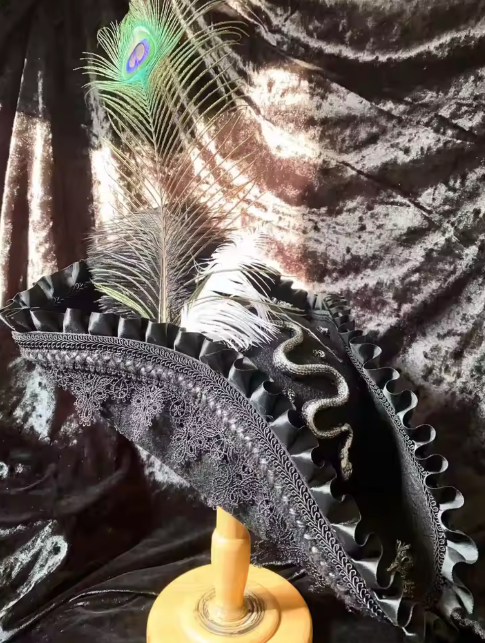 Knit Skull Triangle Hat for Pirate Costumes and Halloween Events