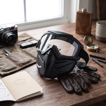 Full Face Goggle Mask with Detachable Eye Protection and Side Ventilation