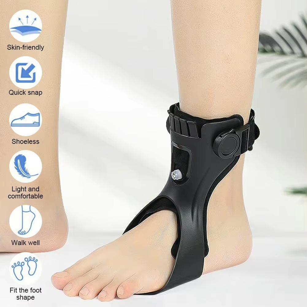 Adjustable Foot Strap for Lace Up Shoes with Breathable Fabric in Left and Right Versions