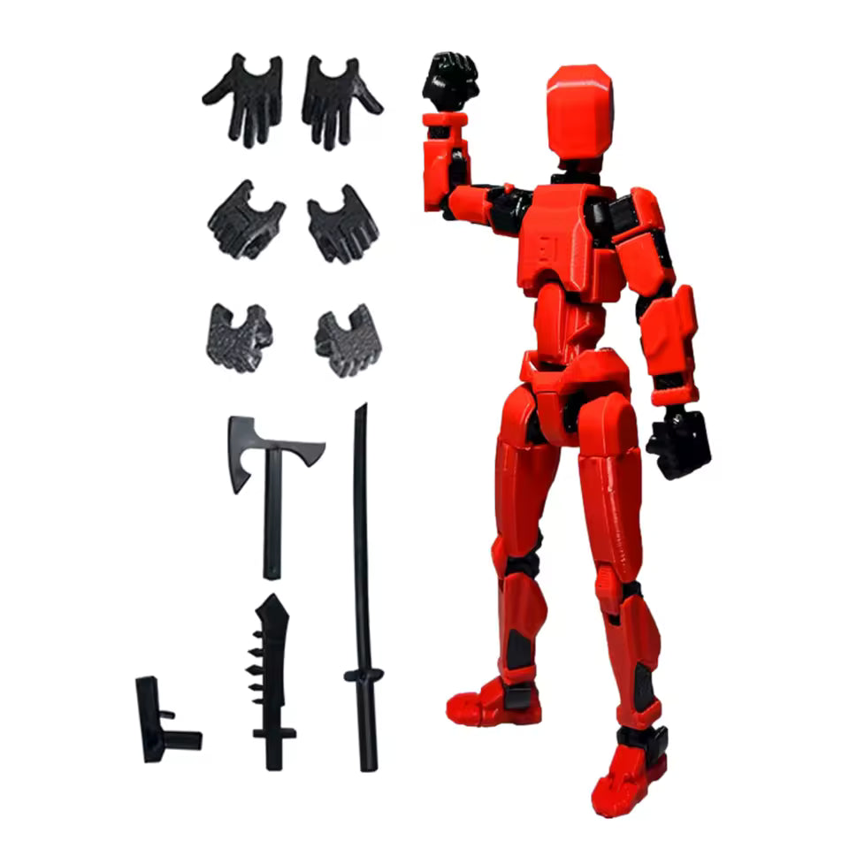 Articulated Action Figure with 13 Movable Joints for Drawing and Stop Motion Animation