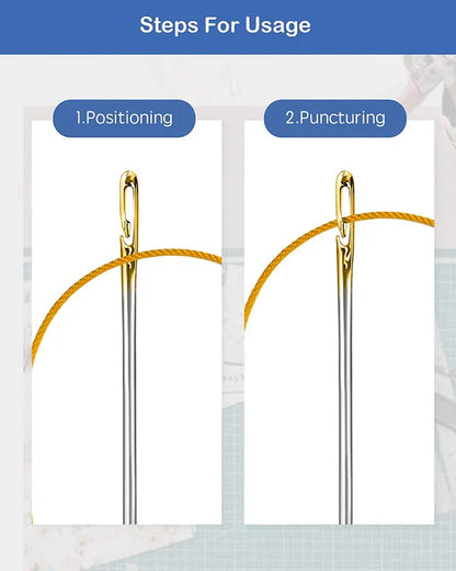 Assorted Stainless Steel Sewing Needles with Side Slot Threading for Hand Mending