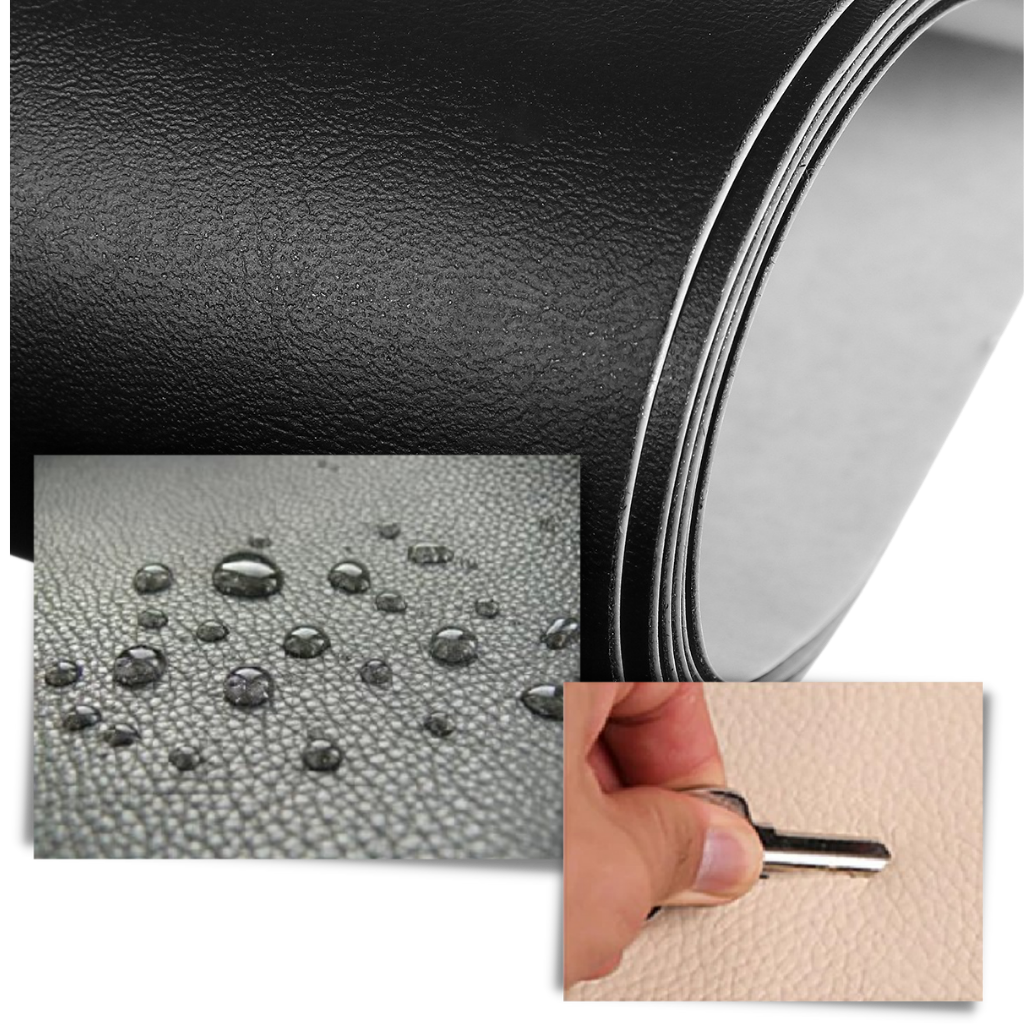 Adhesive Upholstery Repair Patch with Self-Stick Backing and Water Resistant Surface
