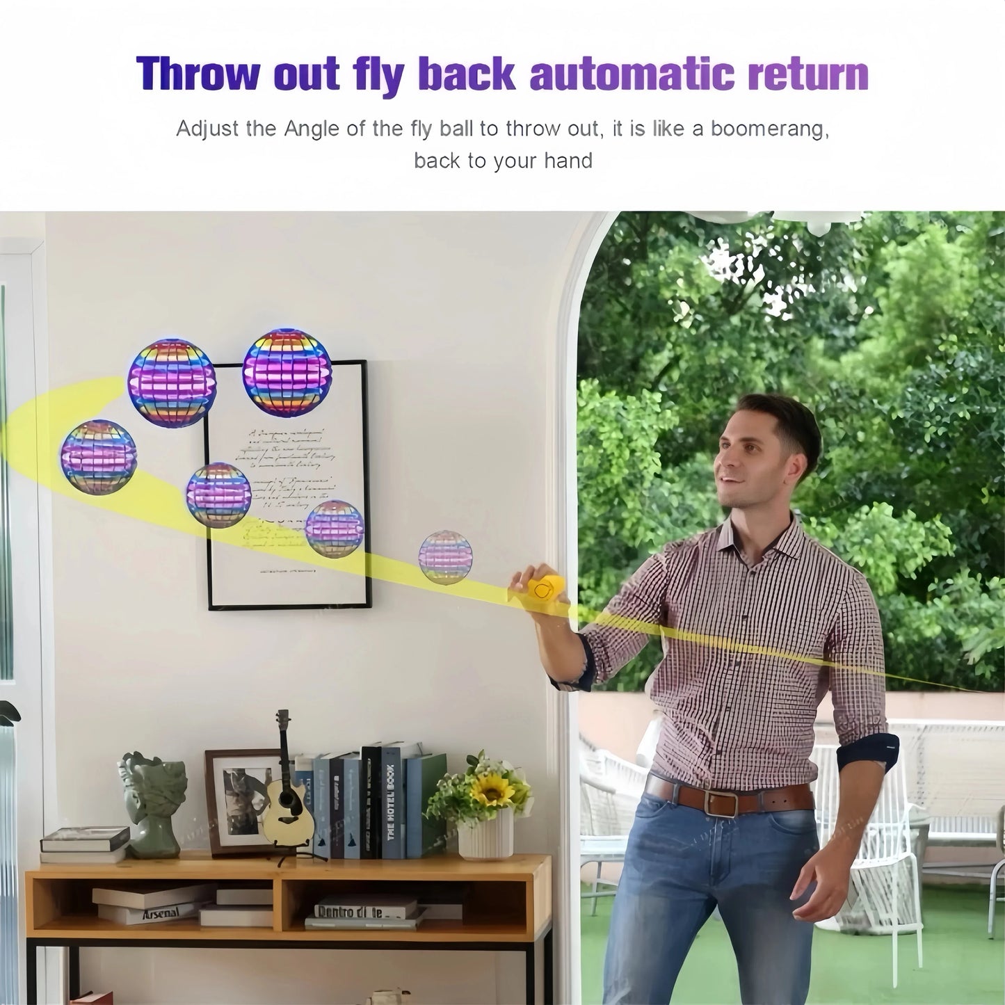 Hand-Controlled Flying Spinner with 360° Gyroscope and Multicolor LED Lights