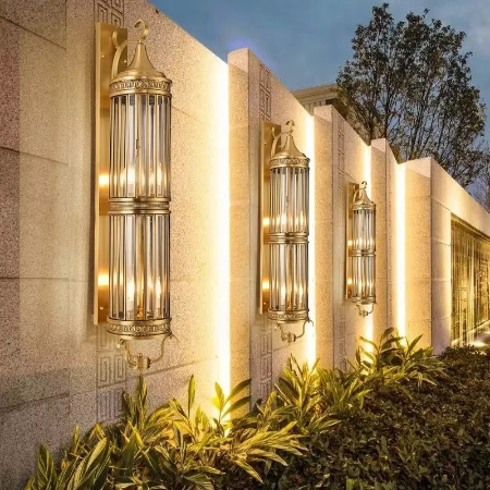 Copper Wall Sconce for Outdoor Entrances with IP65 Waterproof Rating in Two Sizes