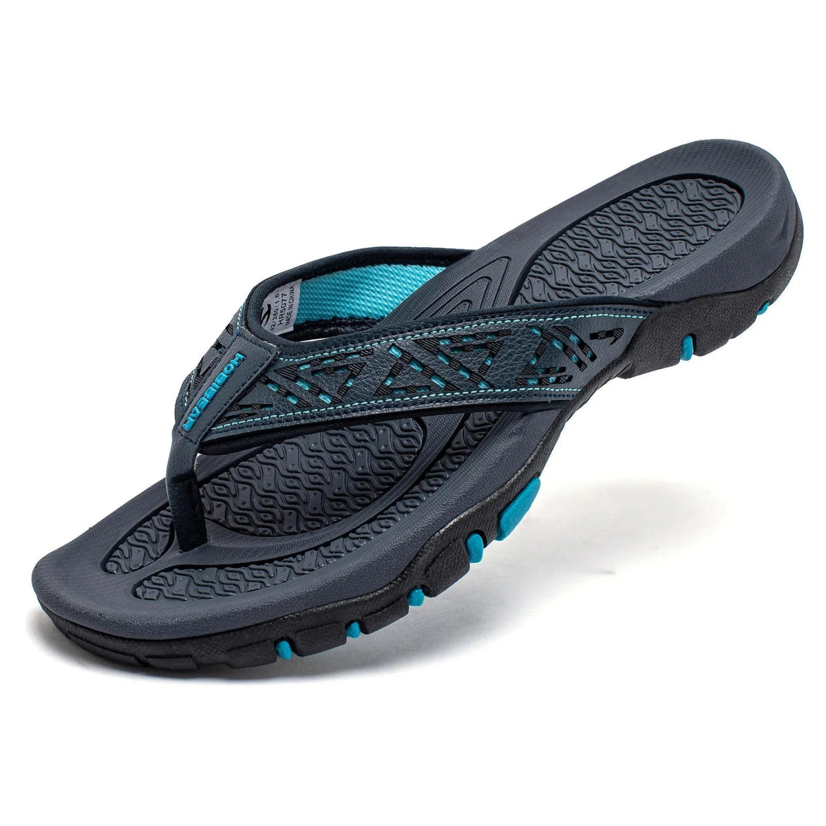 Mens Athletic Flip Flops with Arch Support and Nonslip Rubber Sole