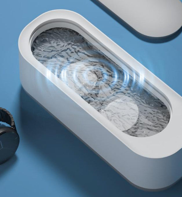 Ultrasonic Cleaner with High Frequency Vibration and Battery Operation for Eyeglasses, Jewelry, Dental Trays