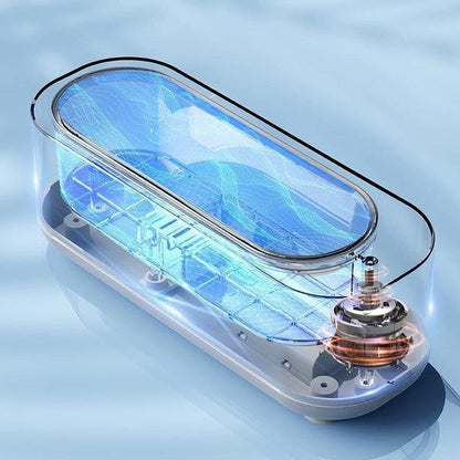 Ultrasonic Cleaner with High Frequency Vibration and Battery Operation for Eyeglasses, Jewelry, Dental Trays