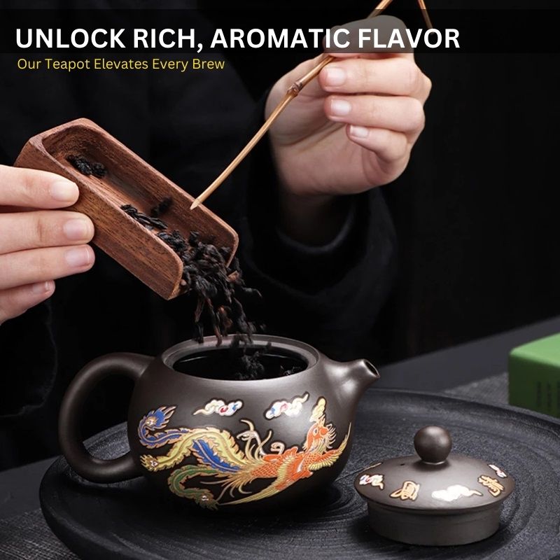 Mystical Color-Changing Dragon and Phoenix Teapot