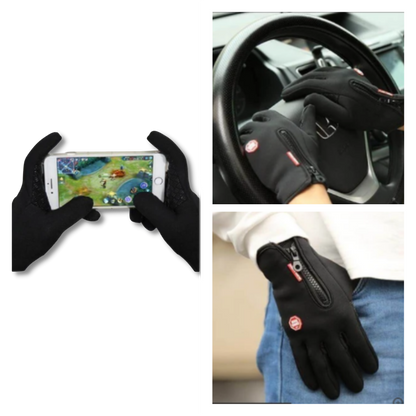 Thermal Gloves with Touchscreen Fingertips and Grip Palms for Cold Weather