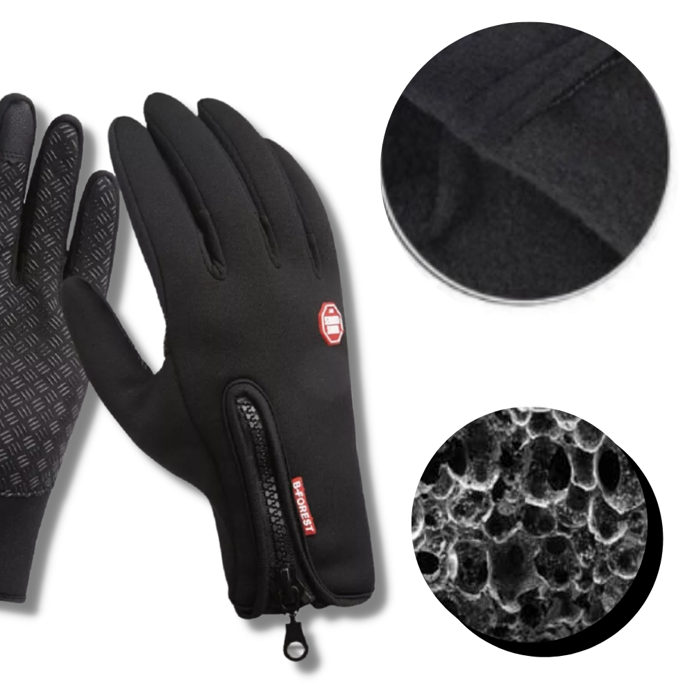 Thermal Gloves with Touchscreen Fingertips and Grip Palms for Cold Weather