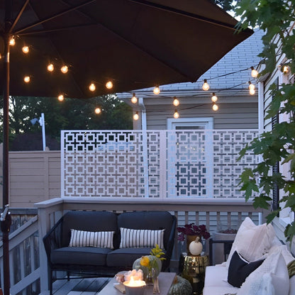 Warm White LED String Lights with Shatterproof Plastic Housing and Extendable Cord, 15m or 30m