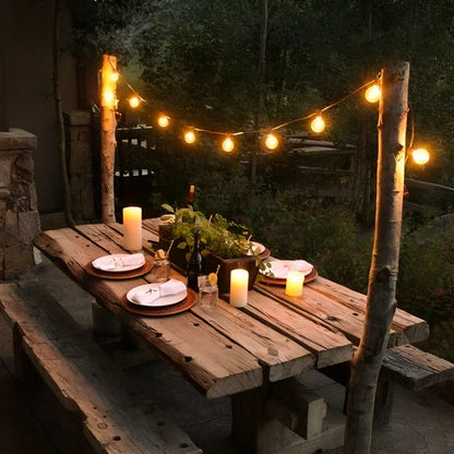 Warm White LED String Lights with Shatterproof Plastic Housing and Extendable Cord, 15m or 30m