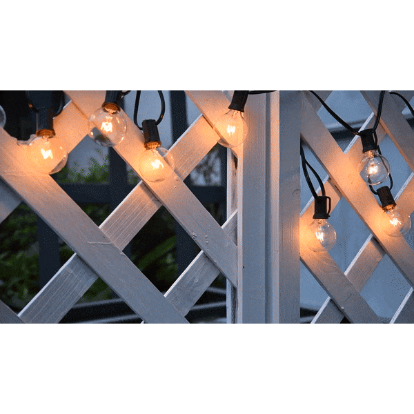 Warm White LED String Lights with Shatterproof Plastic Housing and Extendable Cord, 15m or 30m
