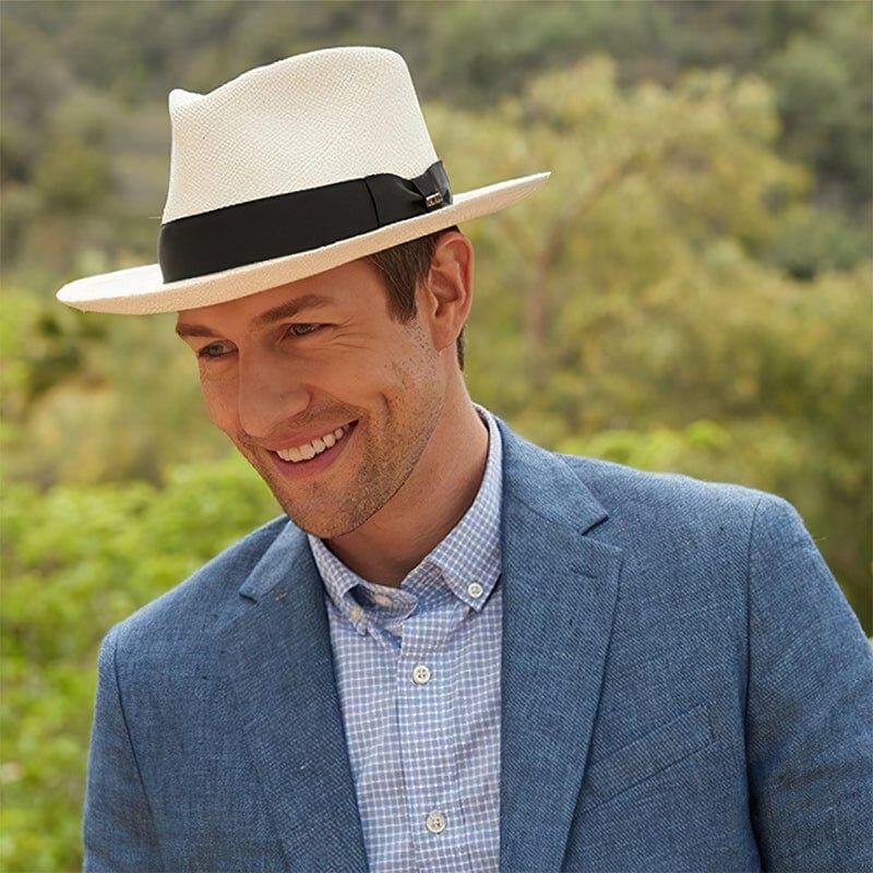 Palm Straw Wide Brim Hat with Handwoven Construction and Natural Tan Finish