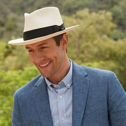 Palm Straw Wide Brim Hat with Handwoven Construction and Natural Tan Finish