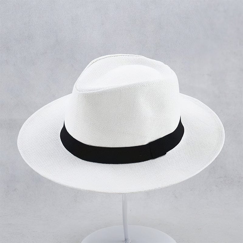 Palm Straw Wide Brim Hat with Handwoven Construction and Natural Tan Finish