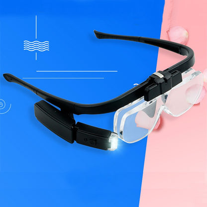 Hands Free Magnifier with Adjustable LED Light and Interchangeable Lenses