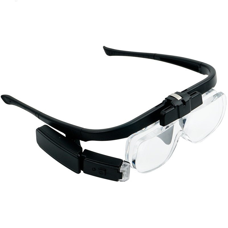 Hands Free Magnifier with Adjustable LED Light and Interchangeable Lenses