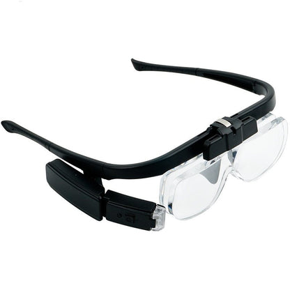 Hands Free Magnifier with Adjustable LED Light and Interchangeable Lenses
