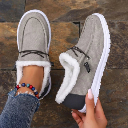 Thick Velvet Winter Shoes for Women – Cozy & Stylish