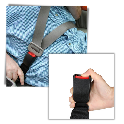 Seat Belt Extender with Stainless Steel Buckle and Polyester Webbing, 36cm Length