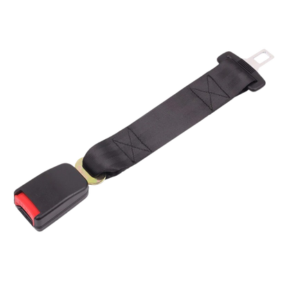 Seat Belt Extender with Stainless Steel Buckle and Polyester Webbing, 36cm Length