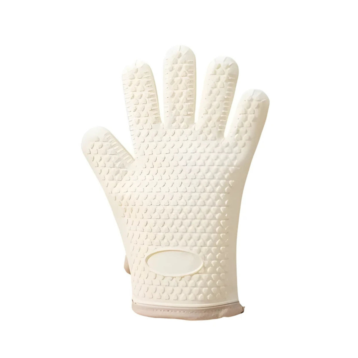 Silicone Oven Gloves with Five Finger Design and Cotton Lining, Heat Resistant