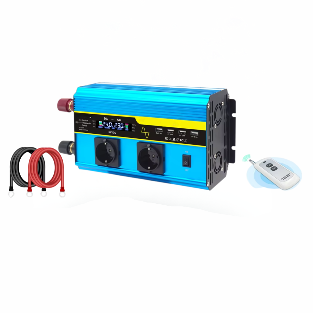 4000W Pure Sine Wave Inverter for Cars and Solar Systems, 12V or 24V DC to 110V AC