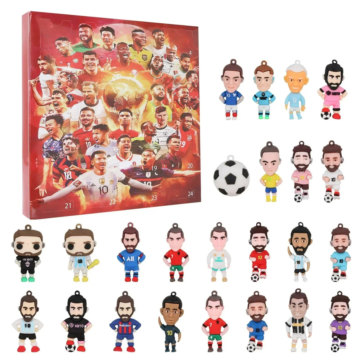 Football Themed Advent Calendar with 24 Daily Toy Surprises in 5 Style Options