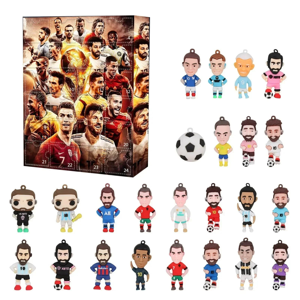 Football Themed Advent Calendar with 24 Daily Toy Surprises in 5 Style Options