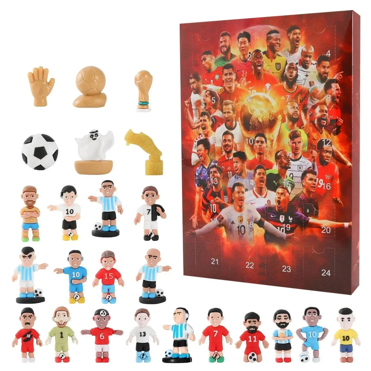 Football Themed Advent Calendar with 24 Daily Toy Surprises in 5 Style Options