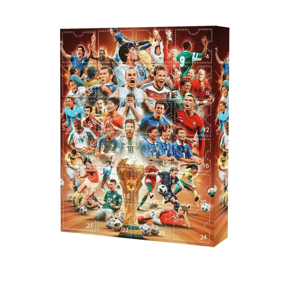 Football Themed Advent Calendar with 24 Daily Toy Surprises in 5 Style Options