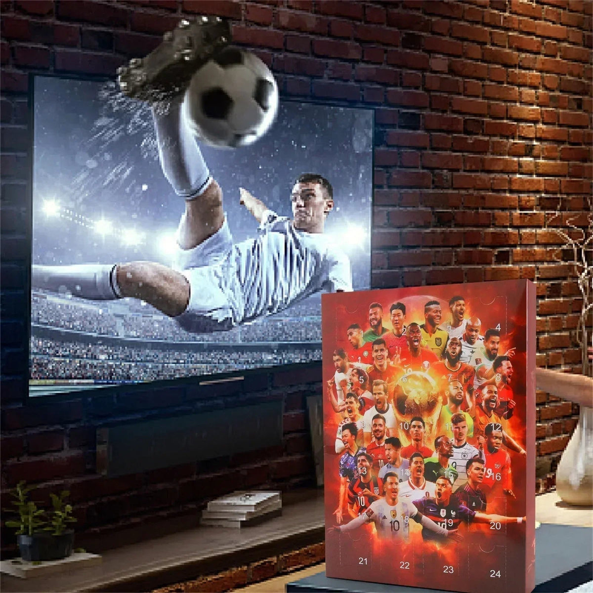 Football Themed Advent Calendar with 24 Daily Toy Surprises in 5 Style Options