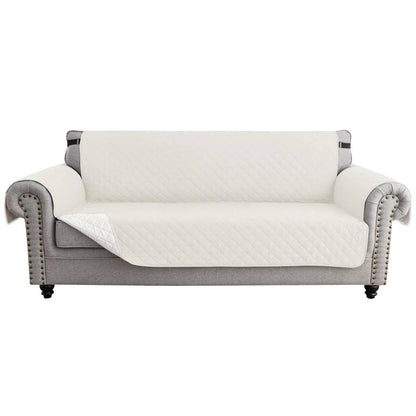 Reversible Sofa Cover for 3 Cushion Couch, Water Resistant Pet Protector with Elastic Straps