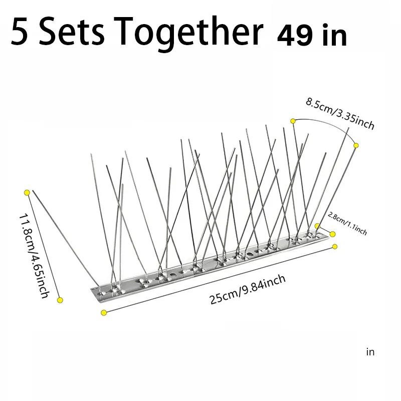 Outdoor Stainless Bird Repeller Spikes