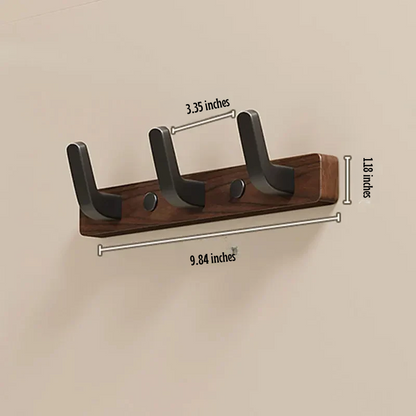Minimalist Wall-Mounted Coat Hook with Wood & Metal Coat Holder