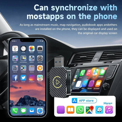 Wireless Phone to Car Display Adapter with Dual Band Connection and Auto Pairing