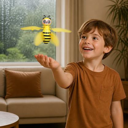 Flying Bee Toy with Motion Sensor and Obstacle Avoidance, LED Lights