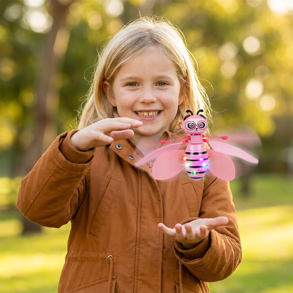 Flying Bee Toy with Motion Sensor and Obstacle Avoidance, LED Lights