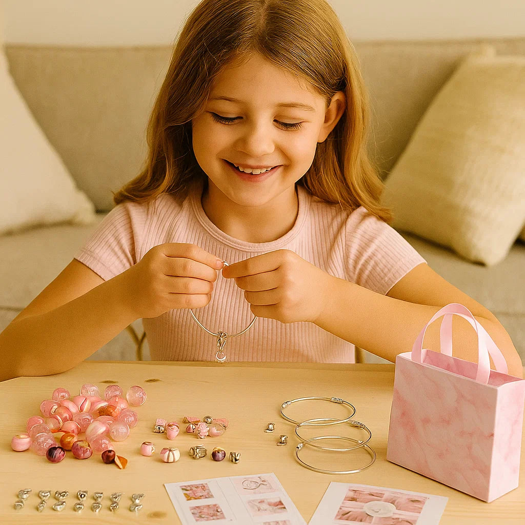 DIY Jewelry Making Kit with Beads and Strings for Creative Play