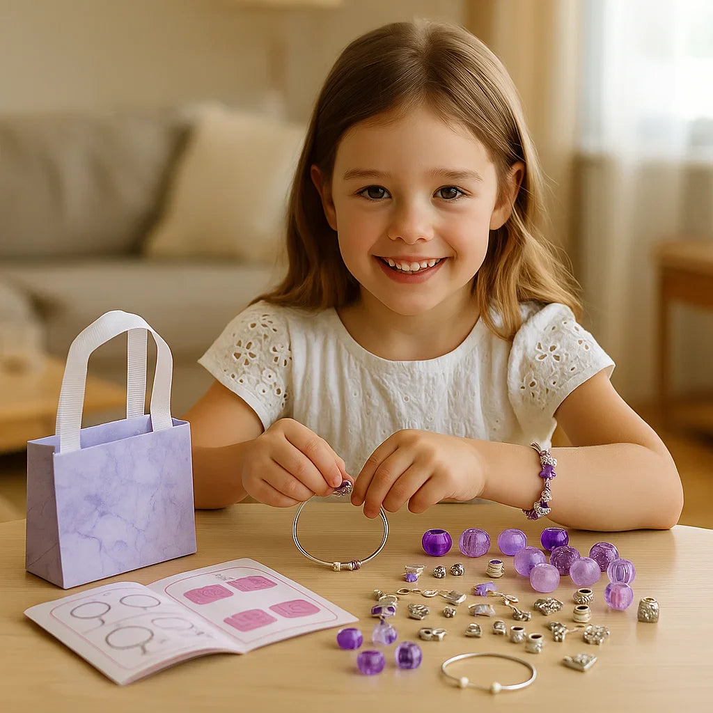 DIY Jewelry Making Kit with Beads and Strings for Creative Play