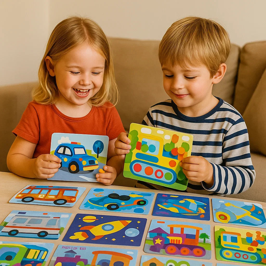 Themed Sticker Craft Sets for Building Pictures in Animal, Vehicle, Dinosaur and Princess Styles