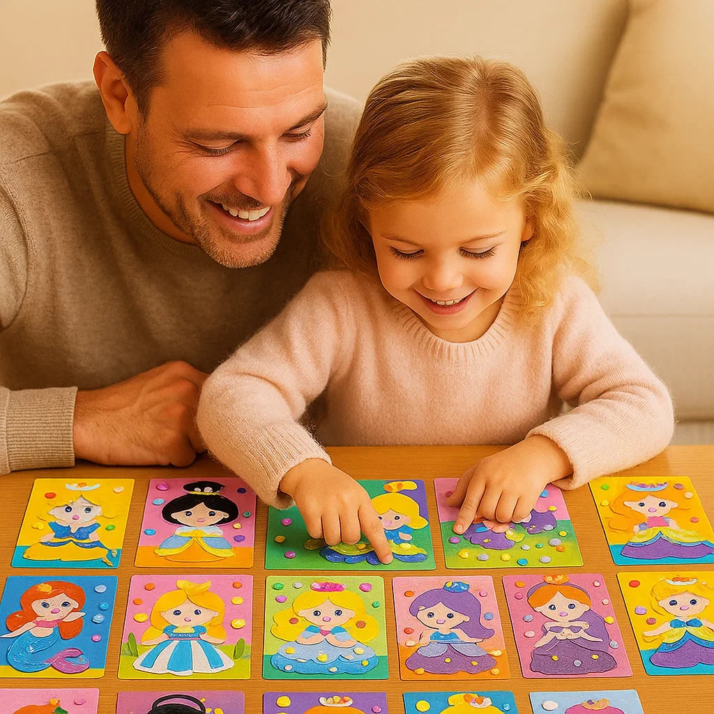 Themed Sticker Craft Sets for Building Pictures in Animal, Vehicle, Dinosaur and Princess Styles